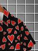 New Men'S Hawaiian Shirt, Heart Pattern Fashionable And Individual, Casual Loose Fit, Romantic Valentine'S Day Confession Gift