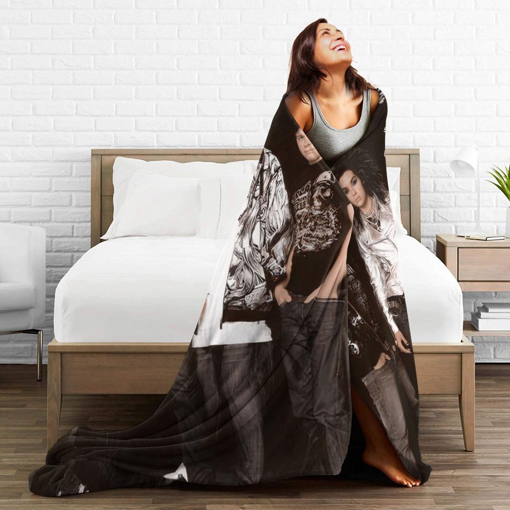 Tokio Hotel Flannel Blanket Spring Warm Bedding Throws for Kids Living Room Aesthetic Bedspread Sofa Bed Cover