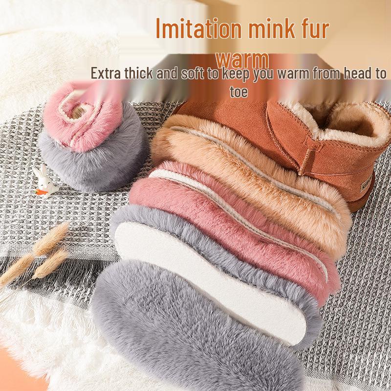Imitation Rabbit Fur Insoles - Men's & Women's Thick, Warm, Comfortable, Absorbent, Deodorant (2 Pairs, Newcomer Offer with Free Shipping)