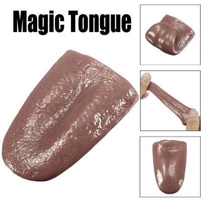 Kuso Tongue Trick  Magic Horrible Tongue Fake Tounge Realistic Elasticity Toy