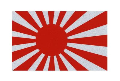 Mukojima Autozubehör Herstellung MYS-069T Aufgehende Sonne Flagge Hoch Helligkeit Reflektierender Aufkleber Hergestellt in