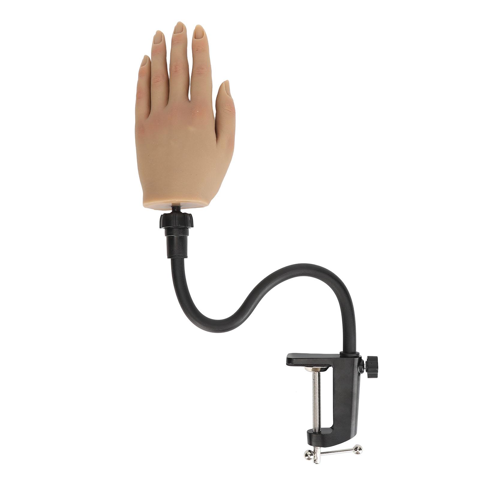 

Тренировочная рука для ногтей с зажимом, подставка, гибкие соединения, гибкая, регулируемая высота, силикон