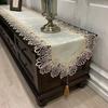 Tv Cabinet Lace Tablecloth  Embroidered Tassel Dining Table Flag Shoe Cabinet Long Striptransparent Yarn Dust Cover Cloth