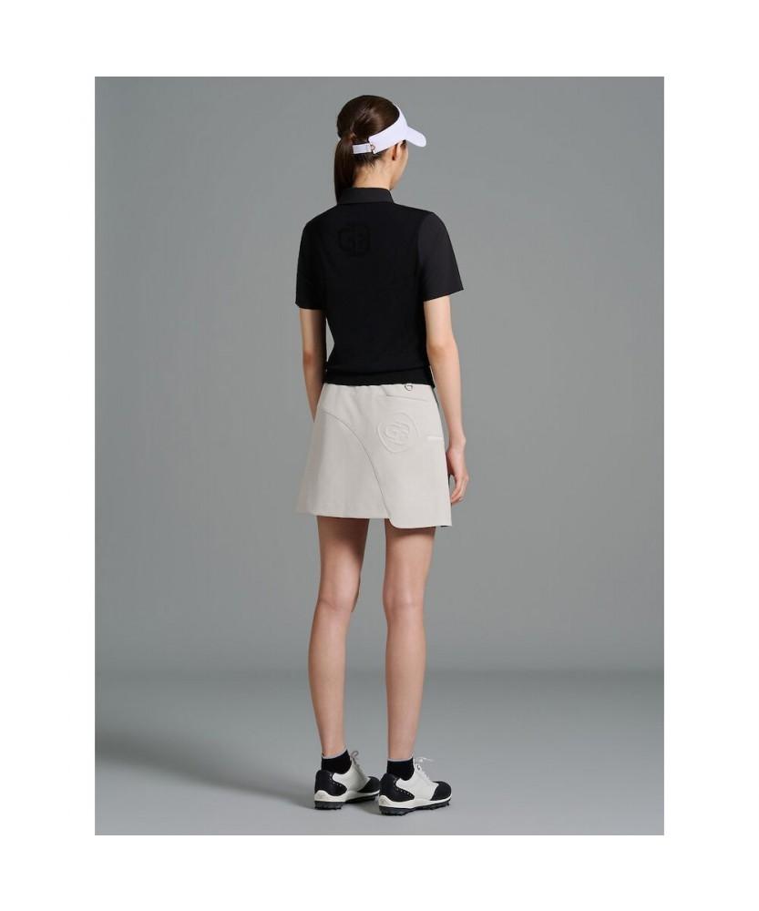 BEANPOLE GOLF [B_Under] Women'S Woven Mix Short Sleeve Pullover - Black