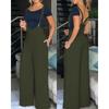 European and American Women Clothes Suspenders High Waist Sleeveless Casual Pants High Waisted Casual Pants