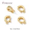 18K Gold Plated Enhancer Bail Clasp,D Shape Openable Pendant Connector For Jewelry Making Findings DIY Bracelet Accessories