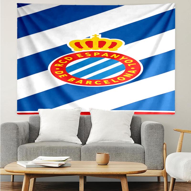 Espanyol Fc Crest Design Tapestry, Unique Design Tapestry, Suitable for Bedroom,Livingroom, Playroom,Heartwarming Fan Holiday Gifts