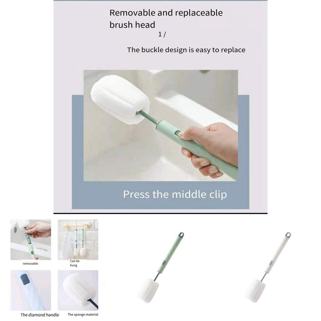 High-quality Long Handle Sponge Cleaning Brush For Mugs And Bottles Easy To Store
