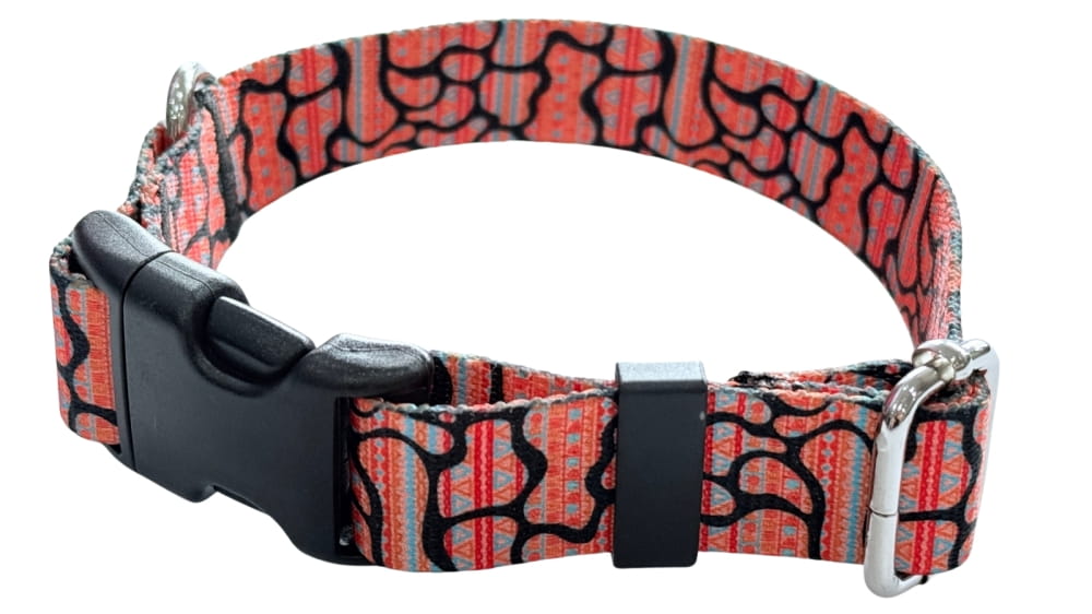 Dog Collar 2.5 Cm with Buckle Adjustable EtnoBoho Fasten Dog Collar 2.5 Cm with Buckle Adjustable EtnoBoho Fasten M: 30-45cm