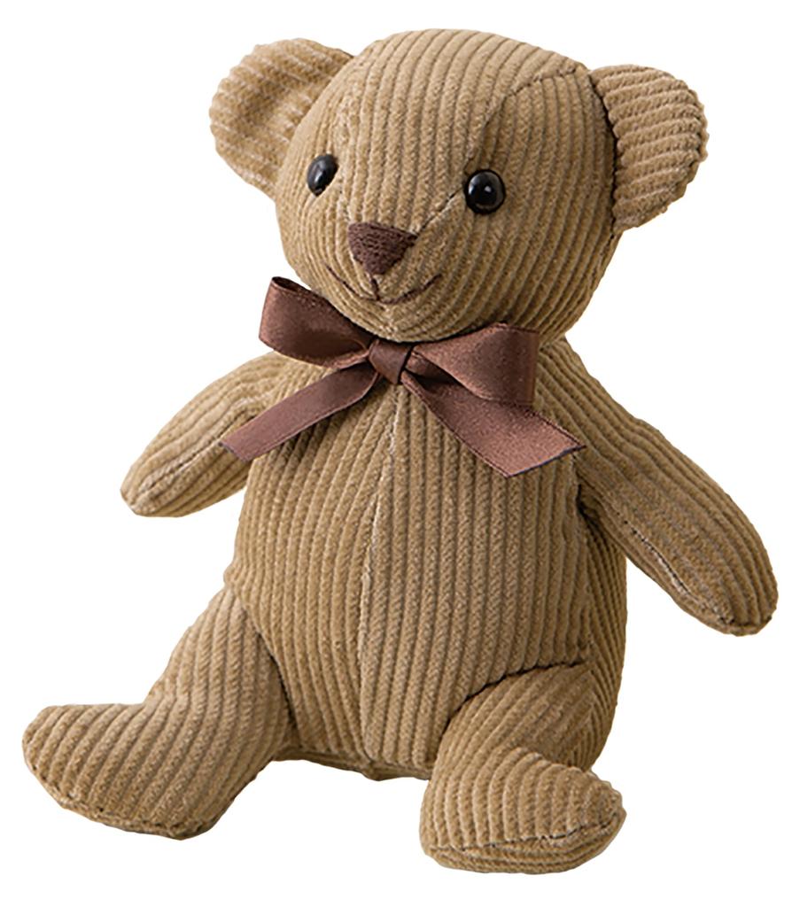 Hamanaka Corduroy Plush Toy Finished 15cm Kit, Bear, Size Approx. Tall, H481-517