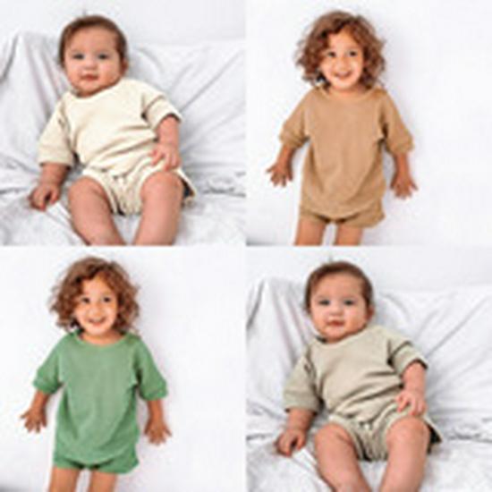 2025 Summer Toddler Short Sleeve Two-Piece Set: Infant Air Conditioning Shirt & Shorts