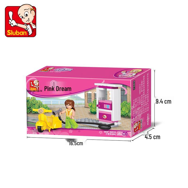 Dolphin Bay Pink Dream Girl Building Blocks - Educational Assembly Toys for Kids