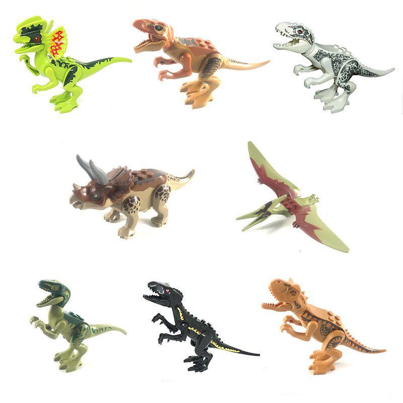 

Pcs 8 Jurassic Dinosaurs Building Blocks Tyrannosaurus Rex Figures Bricks Models 2