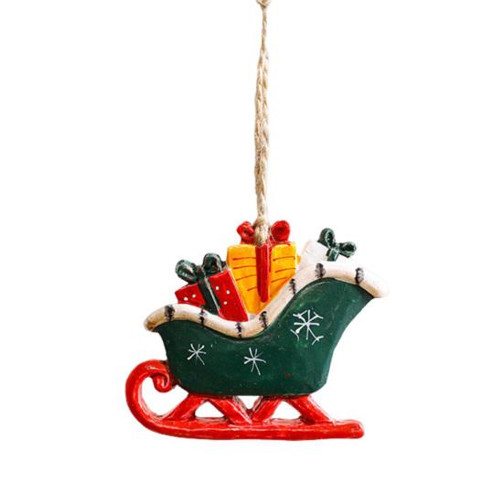 Santa Claus Hanging Pendants Christmas Tree Decor Resin Festive Decorations for Home Party Xmas DIY Gifts