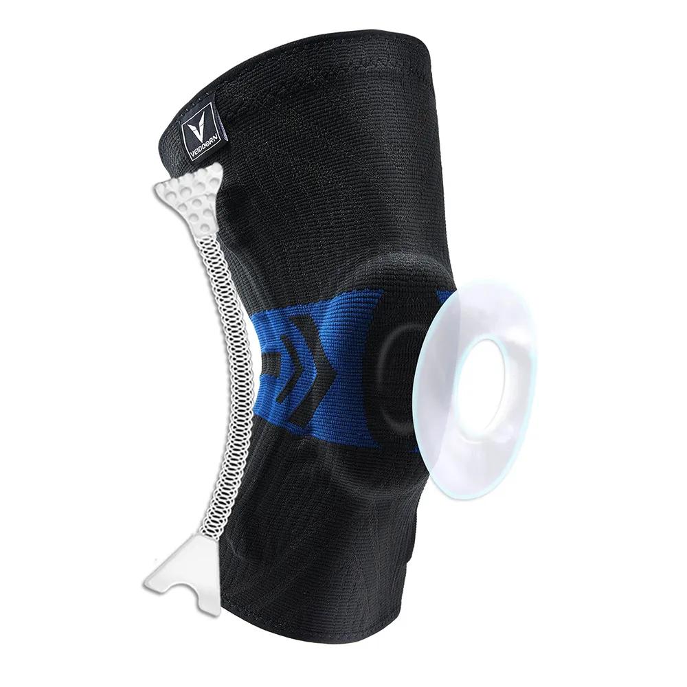 Ginocchiere Sportive Professionali con Cuscinetto in TPE Molle Supporto Elastico Antiscivolo per Ginocchio per Uomini Ginocchiera a Compressione in Nylon