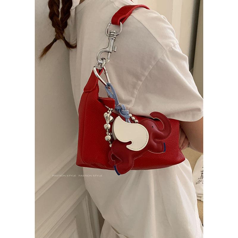 Einfache Litschi-Muster-Achselhöhlen-Kleine Tasche Damen 22 Neue Frühjahrsmode Handtasche Vielseitige Schulter-Umhängetasche