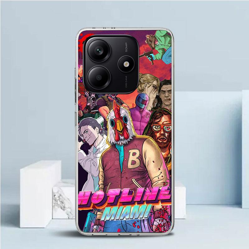 Game Hotline Miami Soft Cover for Xiaomi Redmi Note 15 14 13 12 Pro Plus Phone Case 14S 11S 11T 11E 10S 10 4G Pattern Shell Redm