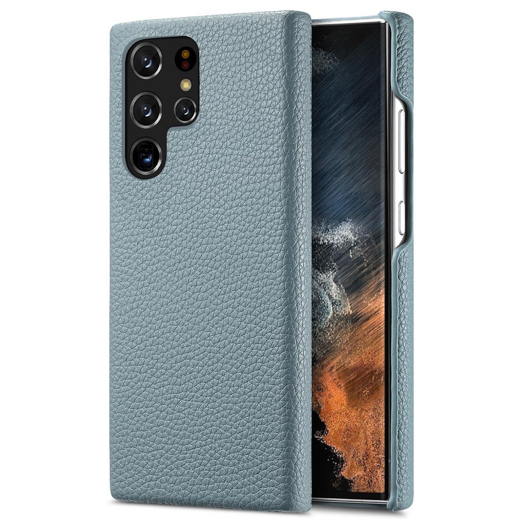 Y1 For Samsung Galaxy S22 Ultra 5G Slim Case Litchi Texture PU+PC Phone Cover