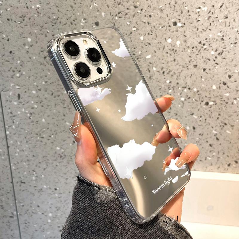 Handyhüllen für iPhone 11 13 XR 15 Pro Max 12 14 Pro Max Hülle iPhone 16 XS Max Spiegel Schutzhülle Mirror Exquisite Cartoon Wasserdicht