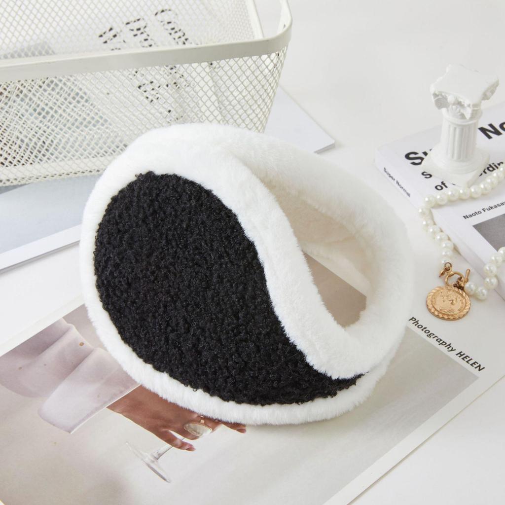 Women's Cute Winter Ear Muffs - Large, Thick, Velvet, Windproof Ear Covers for Cycling Warmth