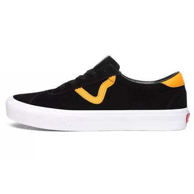 Sports Low-Top Skate Shoes Unisex Sneakers Black Orange VN0A4BU6XW2