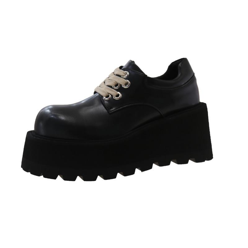 

Туфли на высоком каблуке с круглым каблуком, осенняя женская обувь на шнуровке, распродажа 2024 года, модные туфли-лодочки с перекрестными шнурками Sapatos De Salto Alto 40 чёрный