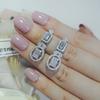 2026 New Trendy silver color Women Earrings Party Gift Jewelry Bulk Sell Christmas E016