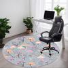 1pc Mushroom Print Office Round Rug, Non-slip, Soft and Durable Office Rug for Interior Decoration, Perfect for Office, Beautiful Decoration Yy2603120