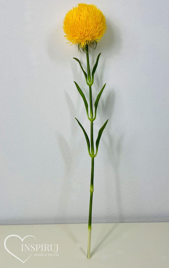 Chryzantema gałązka real touch 51 cm żółty