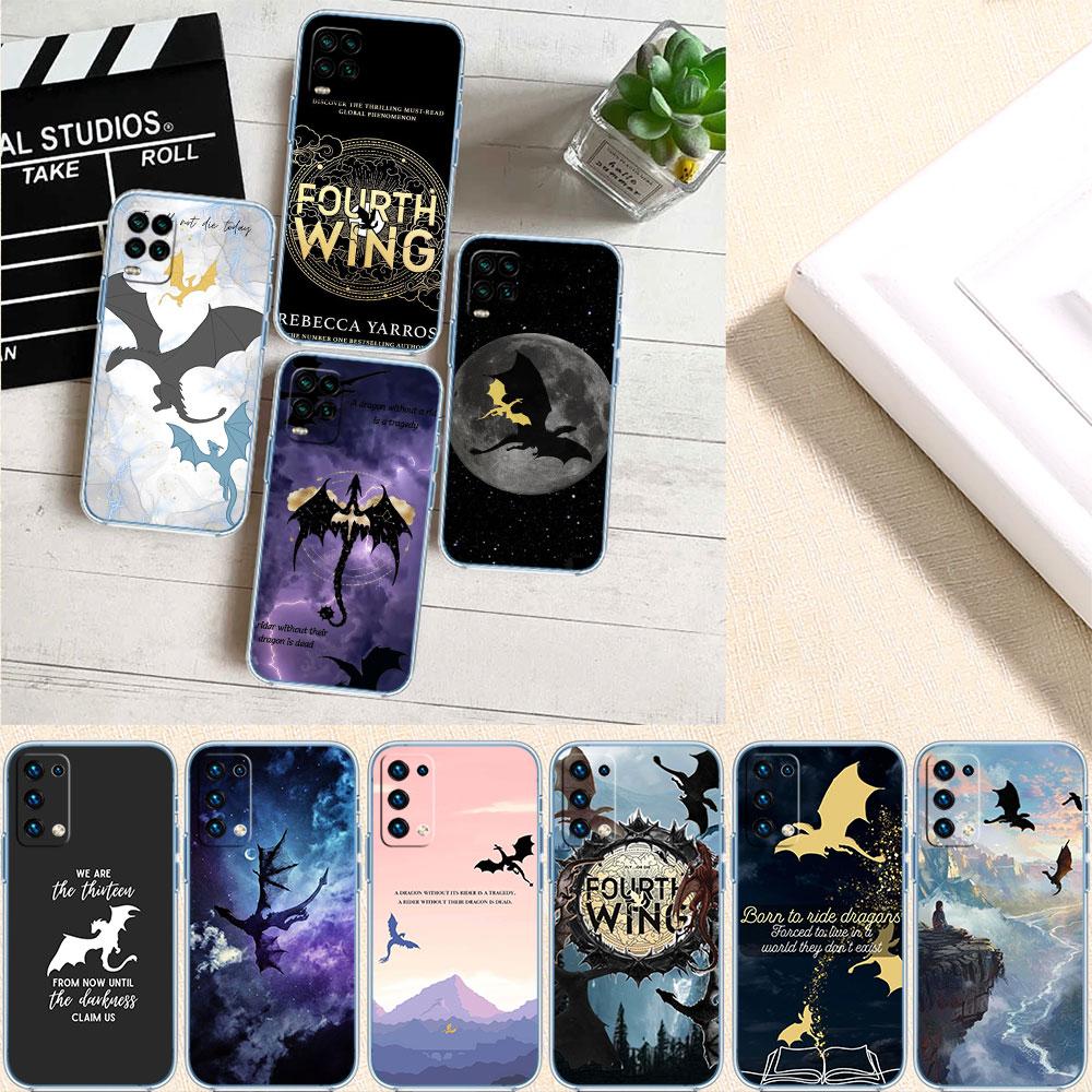 LO44 Fourth Wing Dragons Soft Shell Transparent Phone Case for Motorola Moto G7 G8 G9 G84 G85 G73 G24 G15 Z2 Play Power Plus