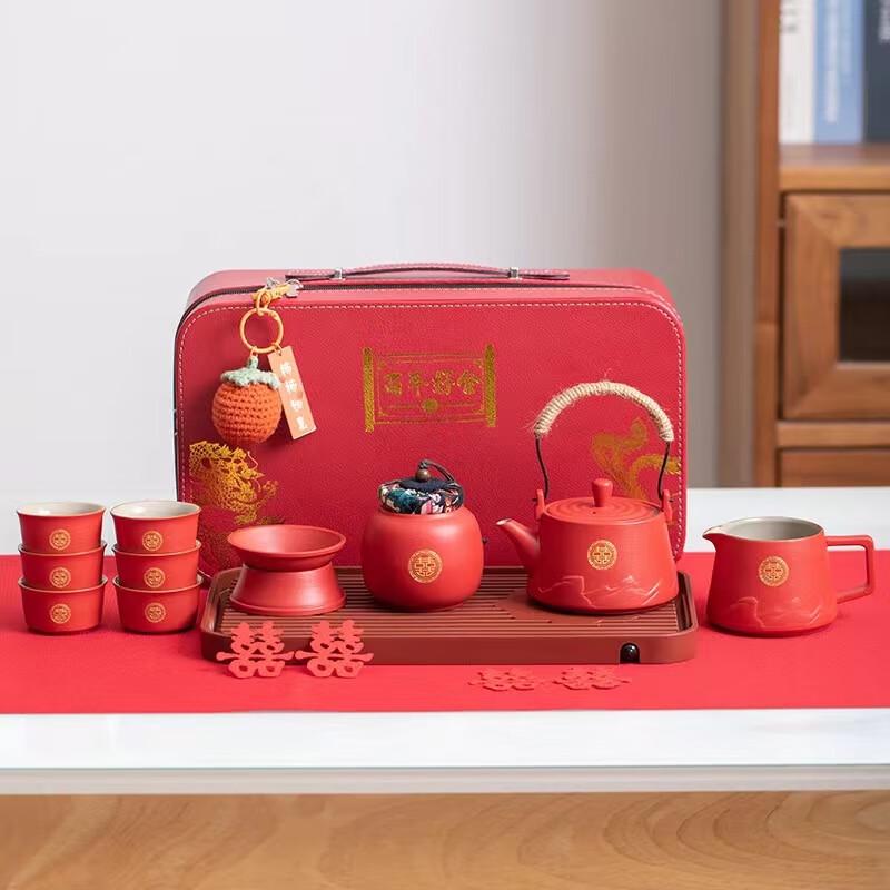 

Chinese Ceramic Wedding Tea Set Gift