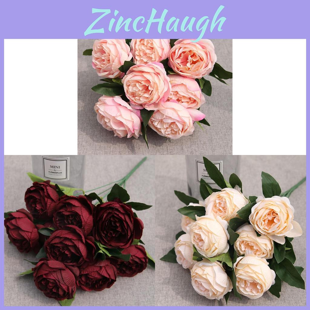 Silk Peony Artificial Flowers Wedding Decor With Realistic Design For Photography Props