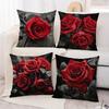 Valentine's Day Romantic Red Rose Pillow Cover – Brighten Your Home and Celebrate the Holiday