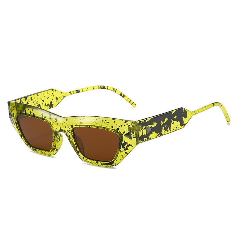 Special for computer glasses trendy street photography anti-blue light ink color avant-garde cat eye sunglasses female UV