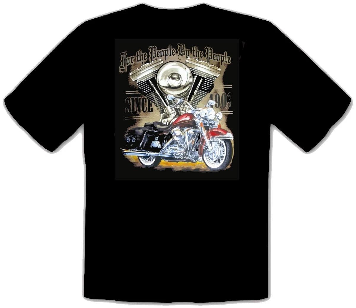 Custom Bike Kustom Rockabilly Harley Chopper Black T-Shirt -315- 2XL