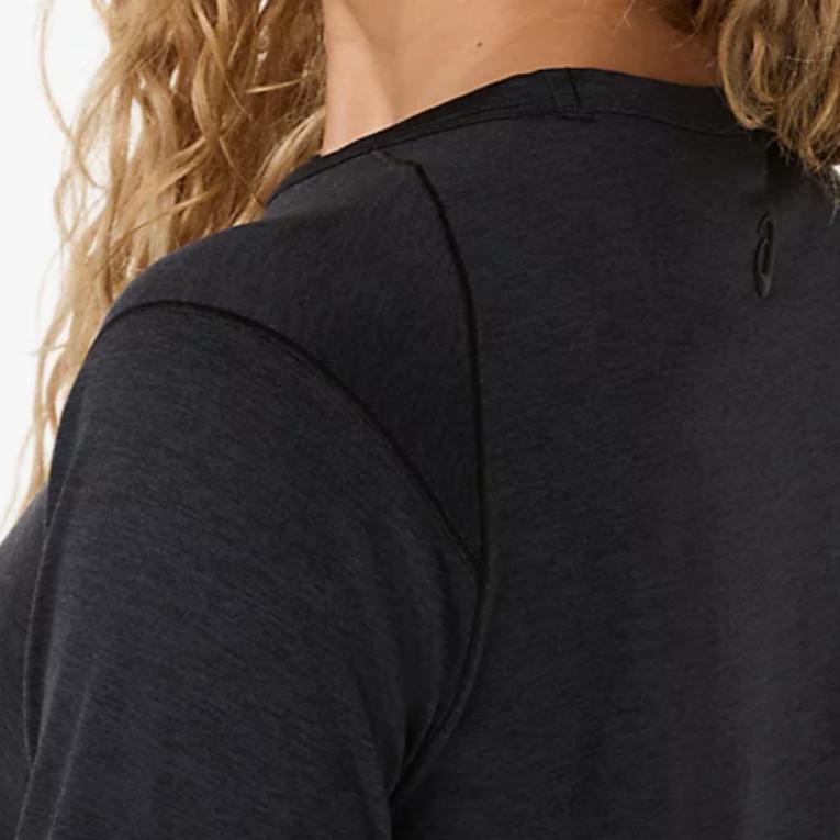 ASICS Refined Texture Round Neck Pullover Short Sleeve Regular T-Shirt Women tops 2032D374-001