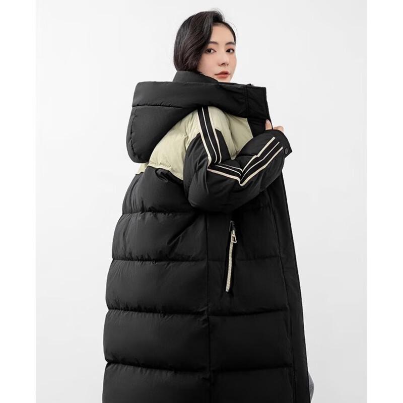 YAYA Women's Long Over-the-Knee Thickened Down Jacket