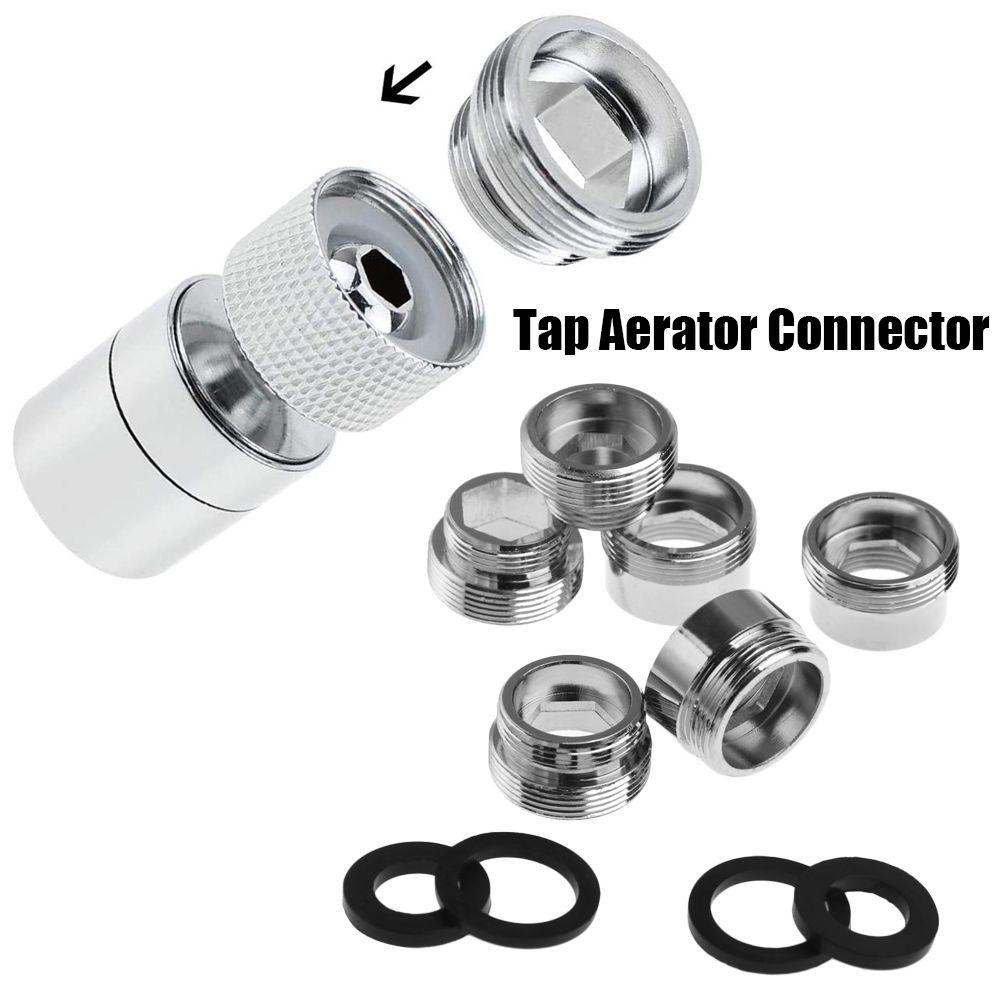 16/18/20/22/24/28/mmto22mm Tap Aerator Connector with Gasket Metal Outside Inside Thread Water Saving Adaptor for Kitchen Faucet