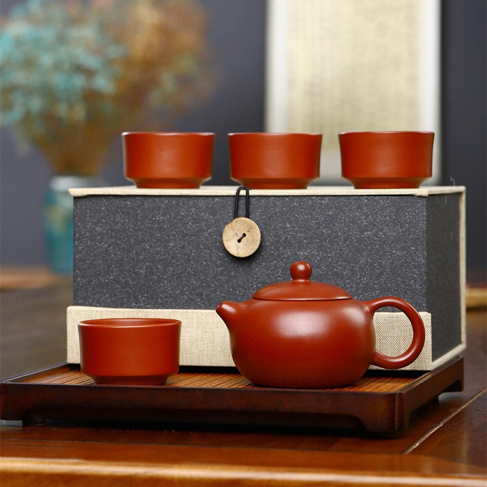Handmade Xi Shi Teapot by Artist Wang Guowang - Da Hong Pao Zisha Clay