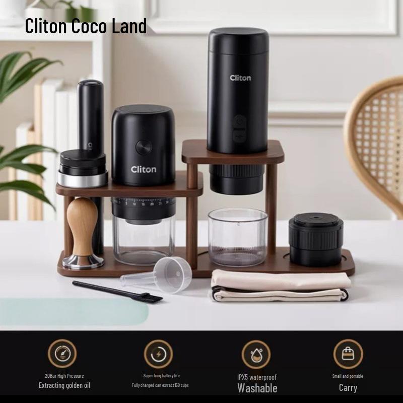 Cliton Portable Italian Espresso Capsule Machine - Semi-Automatic Moka Pot