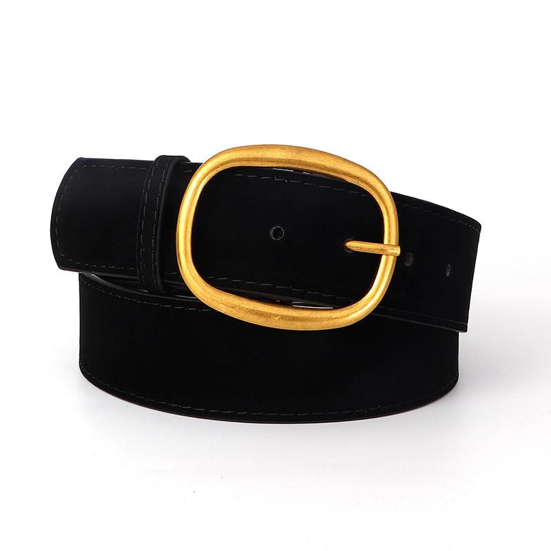 Elegant Pu Waist Belt For Women With Round Metal Buckle For Winter Dress And Coat