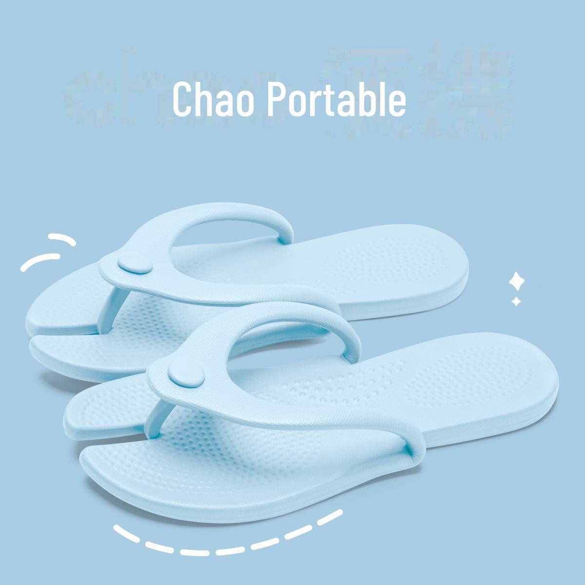 

2024 Унісекс Нековзкі складані шльопанці для використання вдома та у ванній кімнаті 39-42 синій