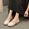 Fashion 2025 NEW Fashionable and Simple Soft Lightweight Leather Women's Shoes Flat Bottom Round Toe Retro Flats Summer Shoes