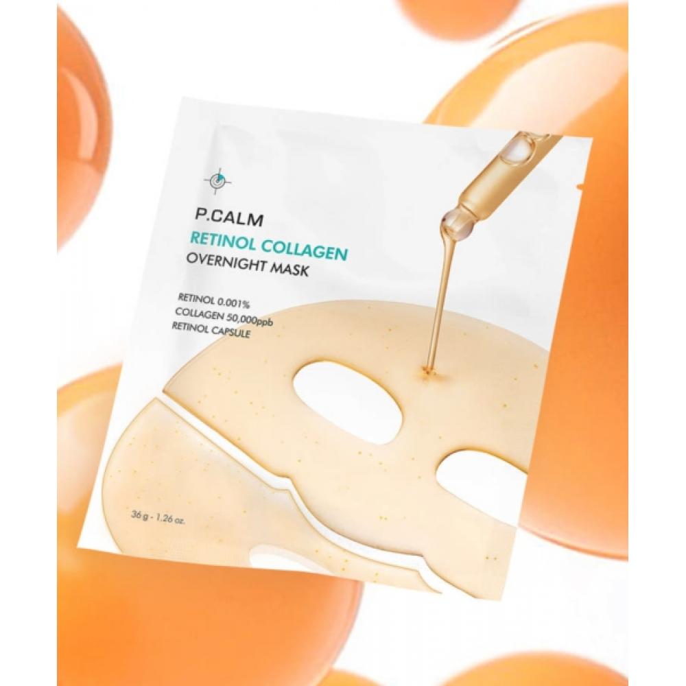 Pcalm Retinol Collagen Overnight Gel Mask Pack 36g 8 Sheets NONE