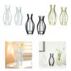 Clear Glass Hydroponic Tube Table Vase Aesthetic Ornament Home Decor Planter for Bookshelf Greenhouse Indoor Living Room Office