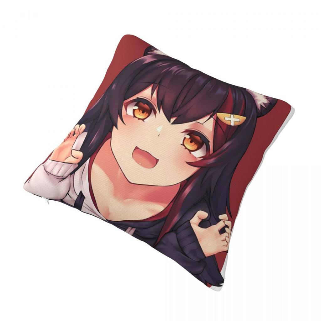 Ookami Mio Pillow Case Vintage Pillow Cover Square Graphic Cushion Cover Pillowcases For Sofa Home Decorative