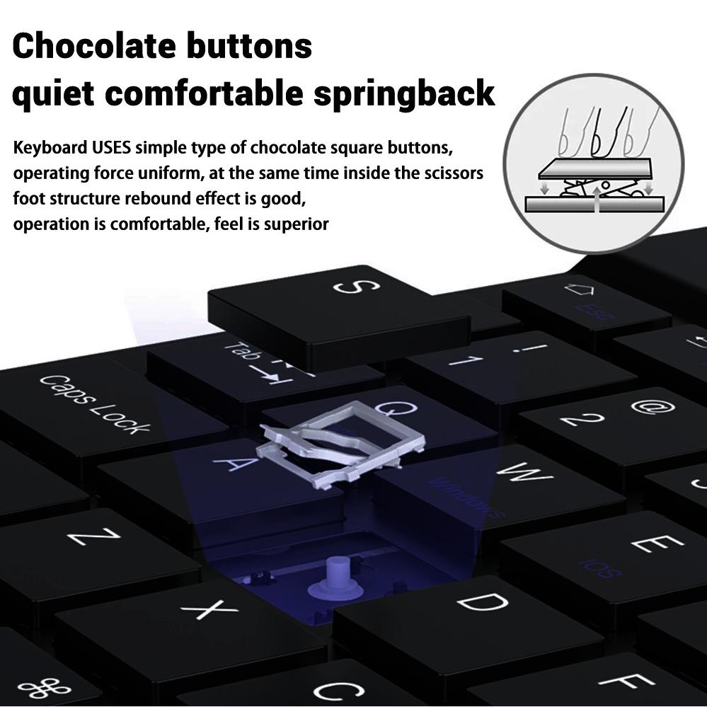 Russian Arabic Korean Spanish Portable 10 inch Wireless Keyboard and Mouse set For iPad Samsung Tablet Laptop Android IOS