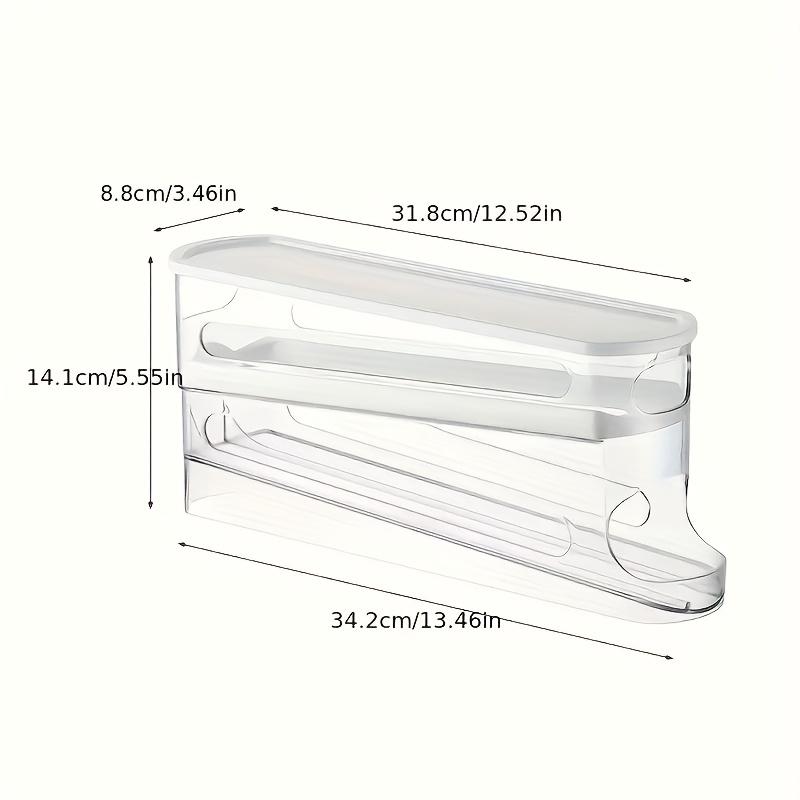 1pcs Refrigerator Egg Storage Box Rolling Kitchen Container Eggs Rolling Rack Large Capacity Refrigerator Egg Organizer Holder