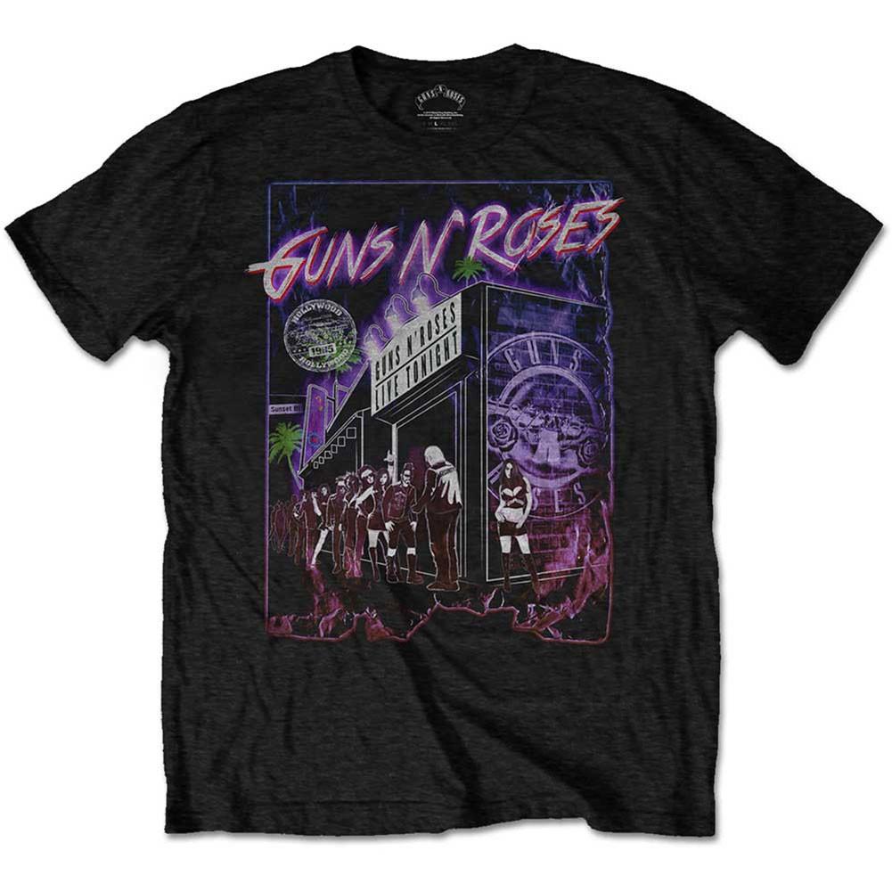 Men s Guns N Roses Sunset Boulevard Slim Fit T-shirt Medium Black L