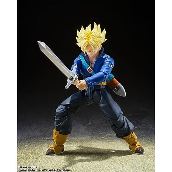 TAMASHII NATIONS S.H. Figuarts Dragon Ball Z Super Saiyan Trunks - Boy from Future (Reissue) Approximately 140mm PVC ABS Painted Action Figure